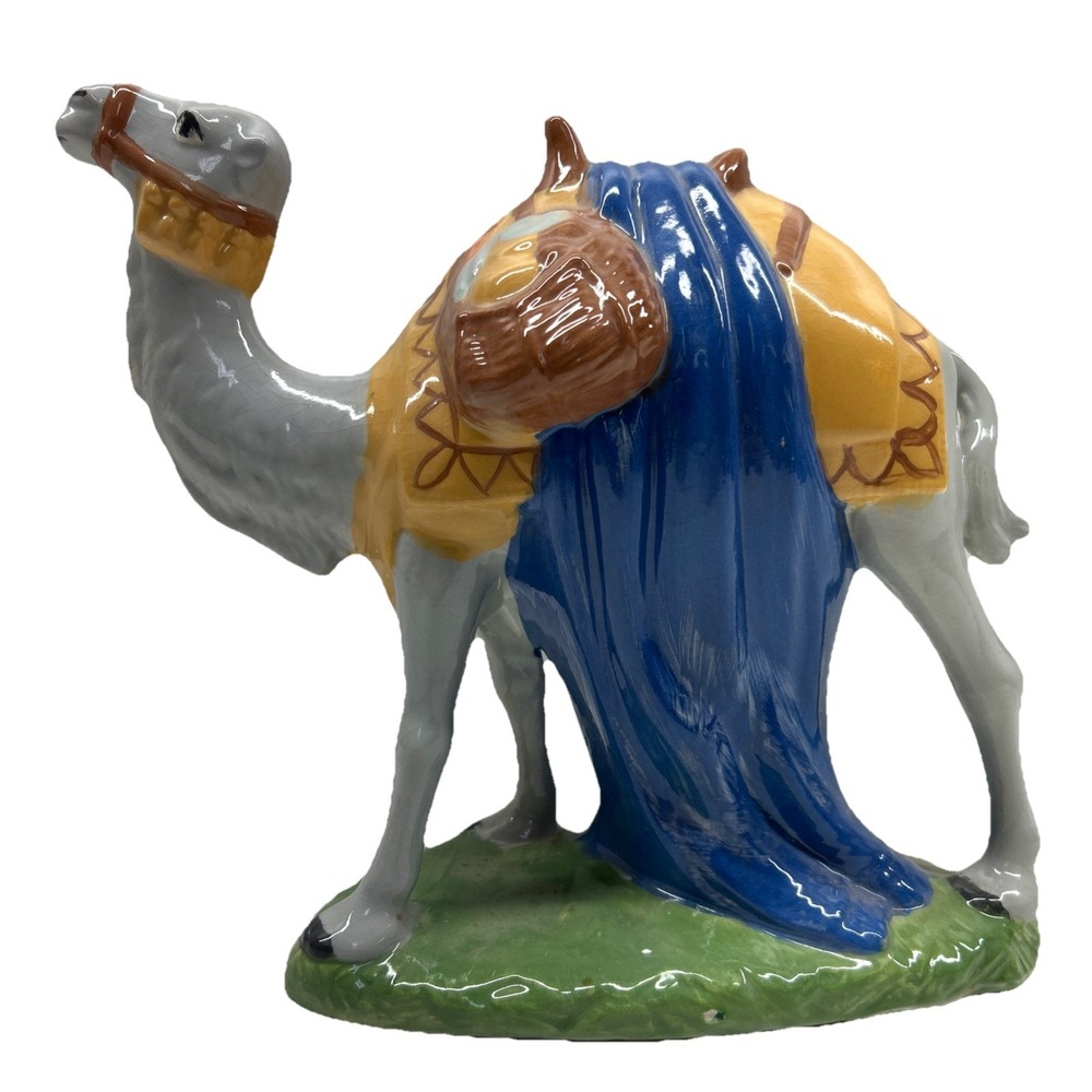 Vintage Holland Mold Ceramic Camel Nativity Figurine 8.5" Christmas Decor